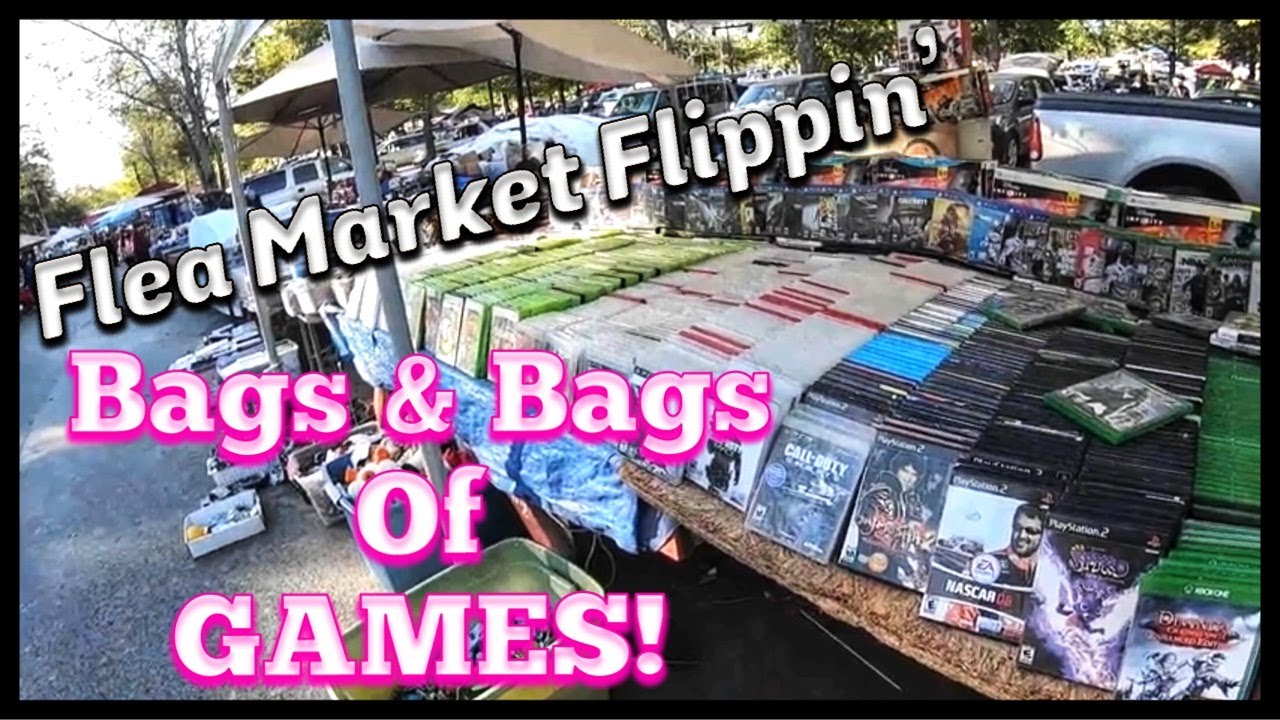 Flea Market Flippin - 50 CENTS For Games? LIVE VIDEO GAME HUNTING