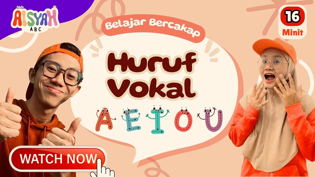 AEIOU Huruf Vokal AbgAimanABC | KakAisyahABC