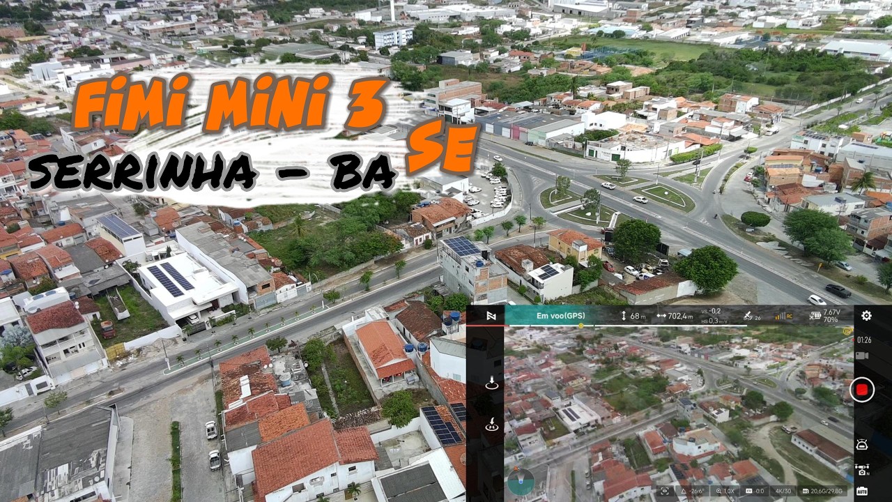 voo diurno fimi mini 3 se  #serrinhabahia #serrinha #fimimini #fimimini3 #drone