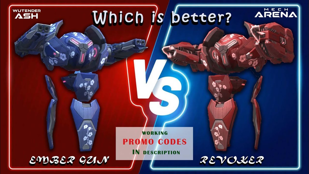 EMBER GUN VS REVOKER | Which is the best? | wutender ASH | #mecharena | #promocode | #shorts