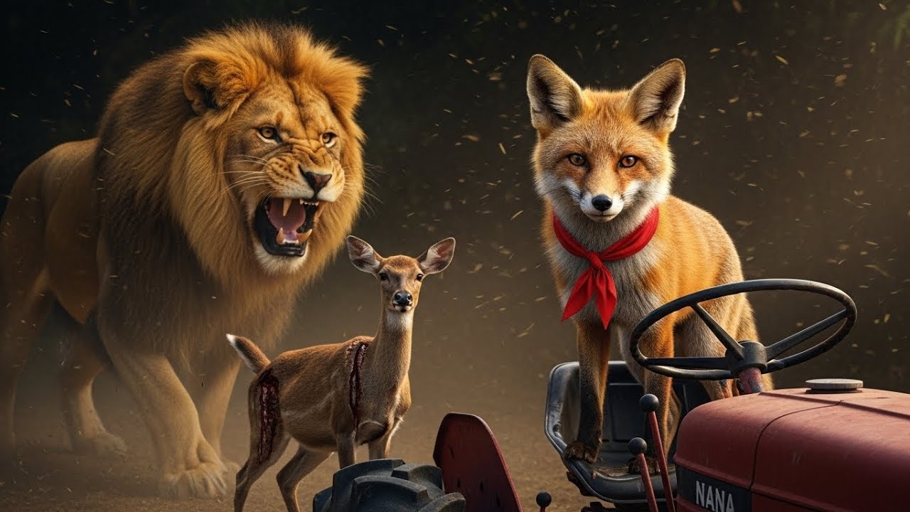 Brave Fox Risks Everything to Save an Injured Deer From a Deadly Lion! 🦊🦌🦁😱