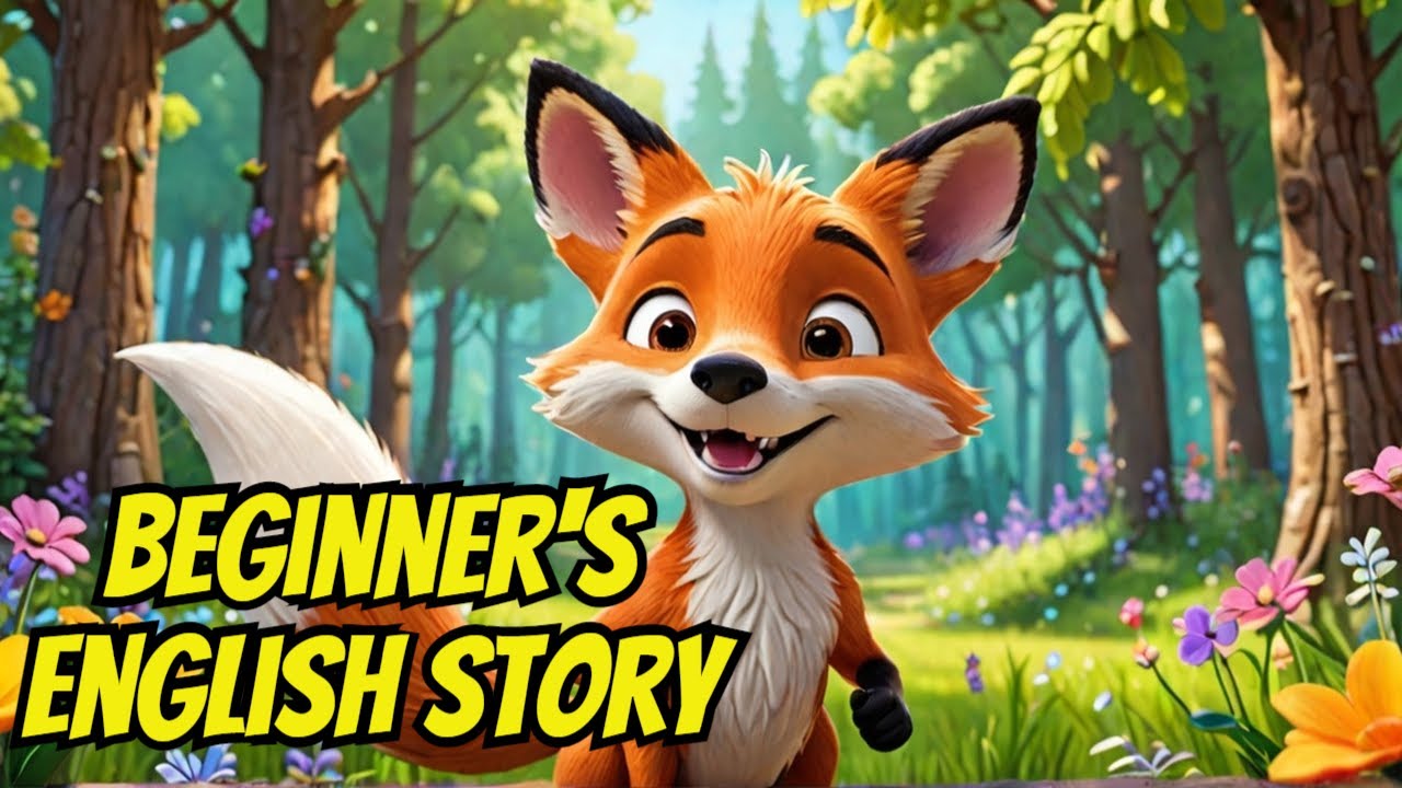 Beginner’s English Practice 🐺| The Clever Fox and the Crow Story |  Learn English with Fun Stories