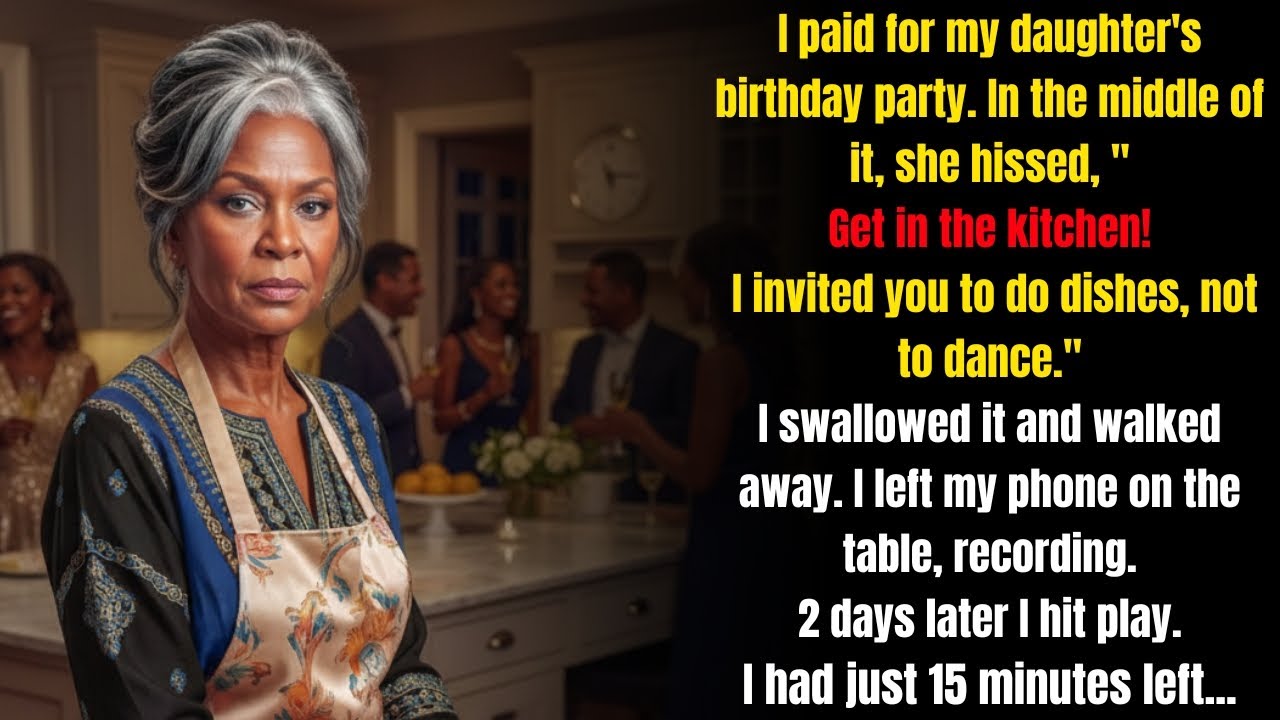 At the birthday I paid for, my daughter yelled, “Go do the dishes!” But 2 days later...