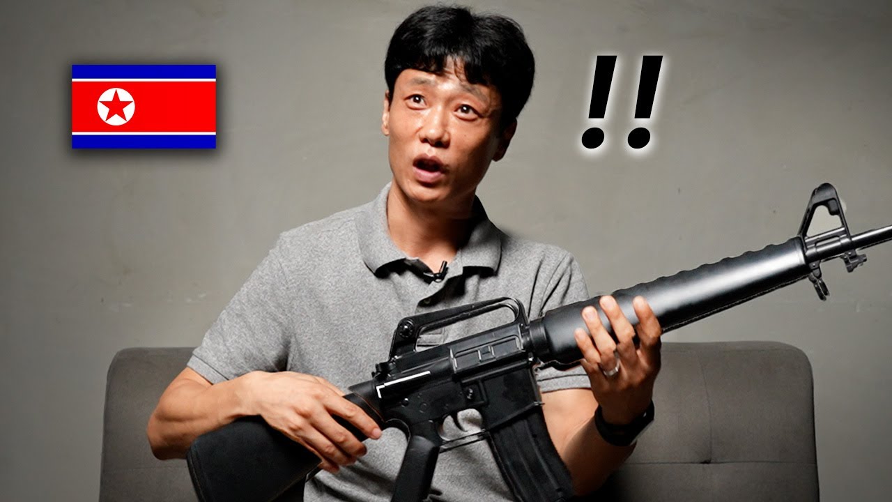 North Korean Special Ops holds an M16 for the First Time
