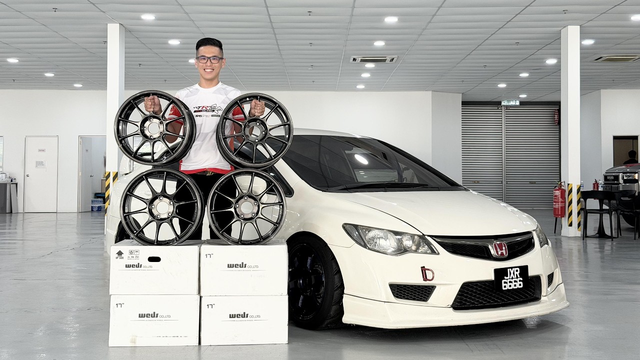 [VLOG]Honda Civic Type R FD2R New Setup! WedsSport TC105X + Rydanz R50 + Corner Weight Balance