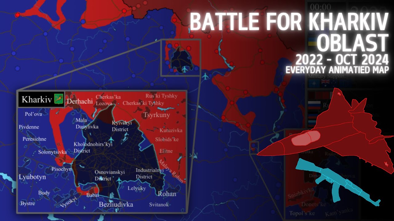 Battle of Kharkiv Oblast (2022 - Oct 2024): Everyday Animated Map