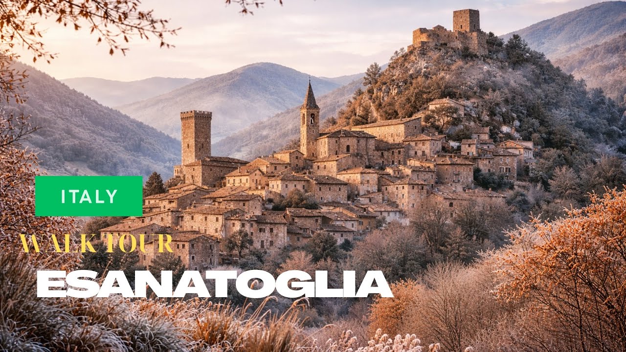 🇮🇹 Esanatoglia – Hidden Medieval Gem in Marche | Walking Tour Italy 