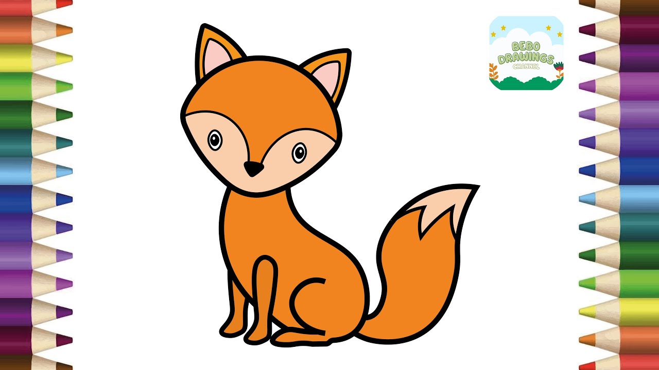 How To Draw A Fox Step By Step | Fox Animal Draw | Cute Fox Drawing Easy | Simple Drawing