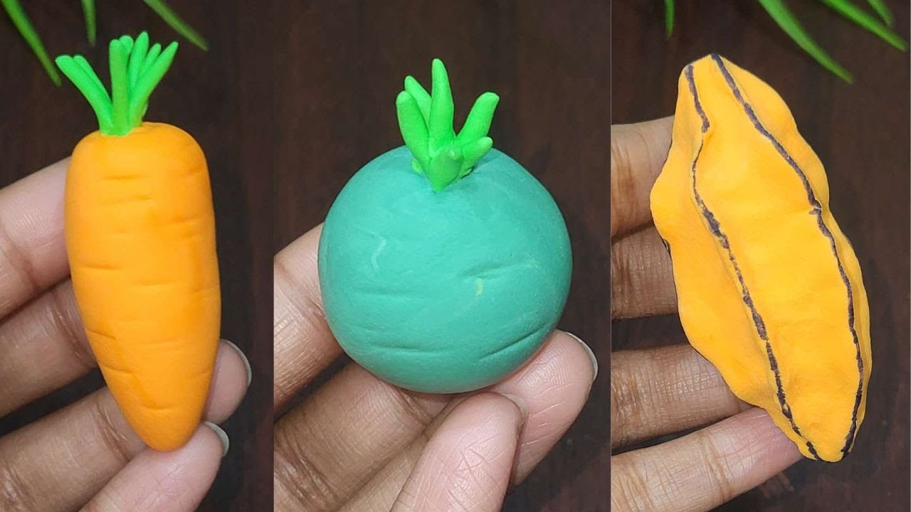 DIY Clay Mini Fruits And Vegetables || Easy Clay Craft Ideas