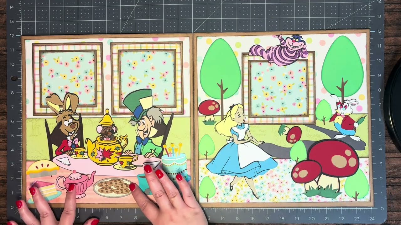 Part V Disneyland 2025 Alice In Wonderland  Scrapbook Layout