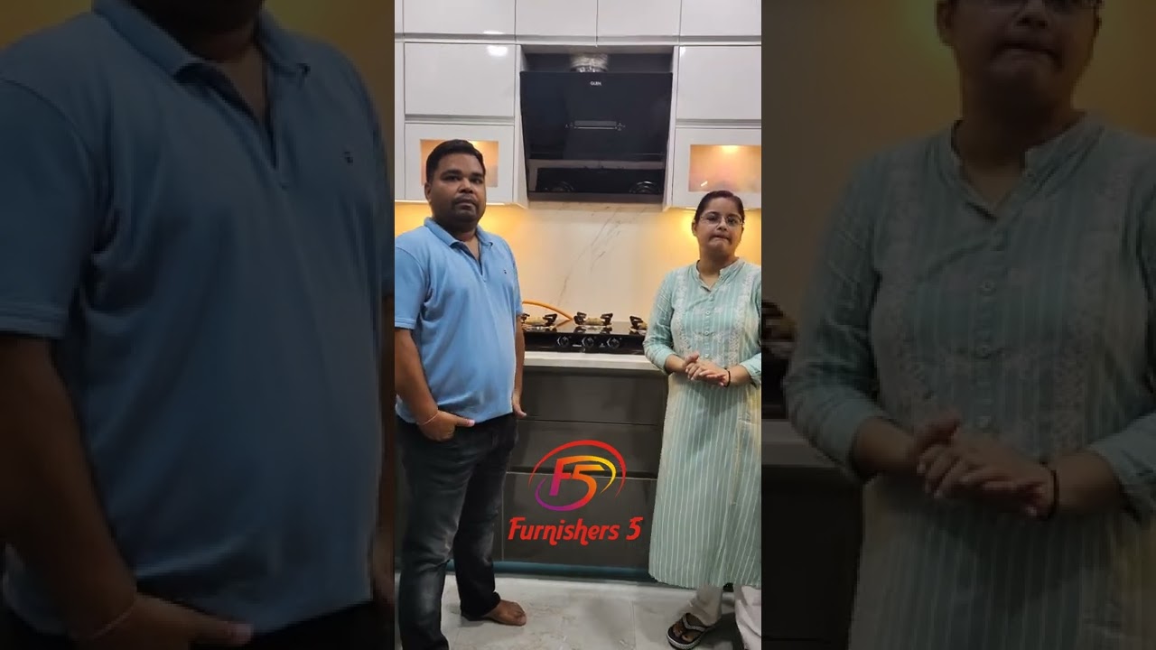 Client Review - U or C Shape Modular Kitchen in Dwarka Delhi at Mr & Mrs Jain's Place#modularkitchen