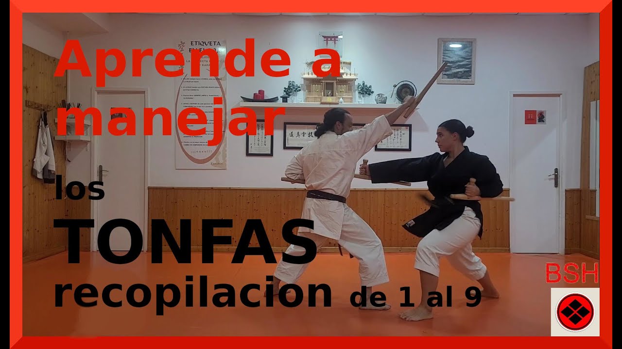 aprende a a manejar los tonfas recopilaci&oacute;n 1 a 9👺⛩ #budo #karate #manga #tonfa  #ninja #kobudo