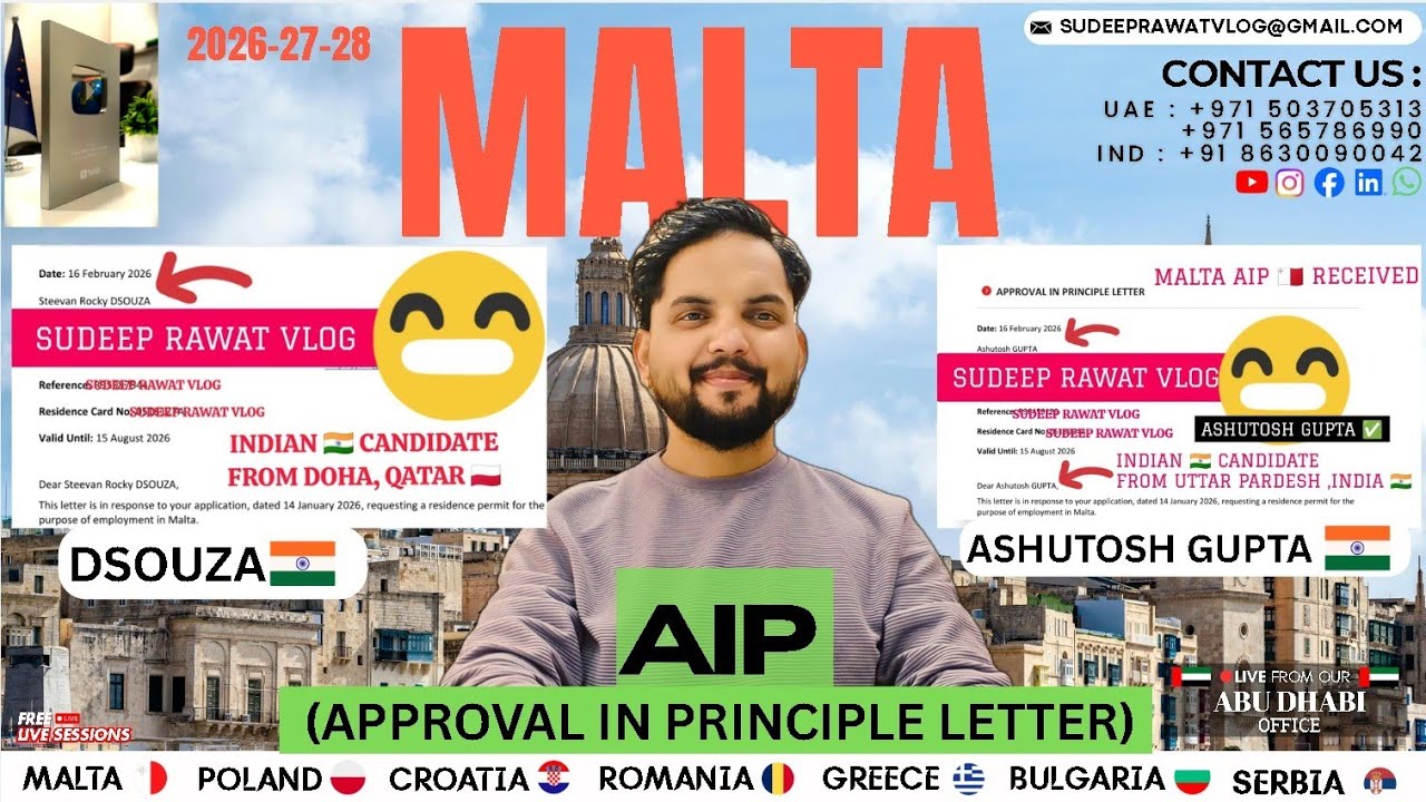 🙋‍♂️2026 - 2027 TODAY GOT MALTA 🇲🇹🇲🇹 AIP APPOVAL IN PRINCIPLE