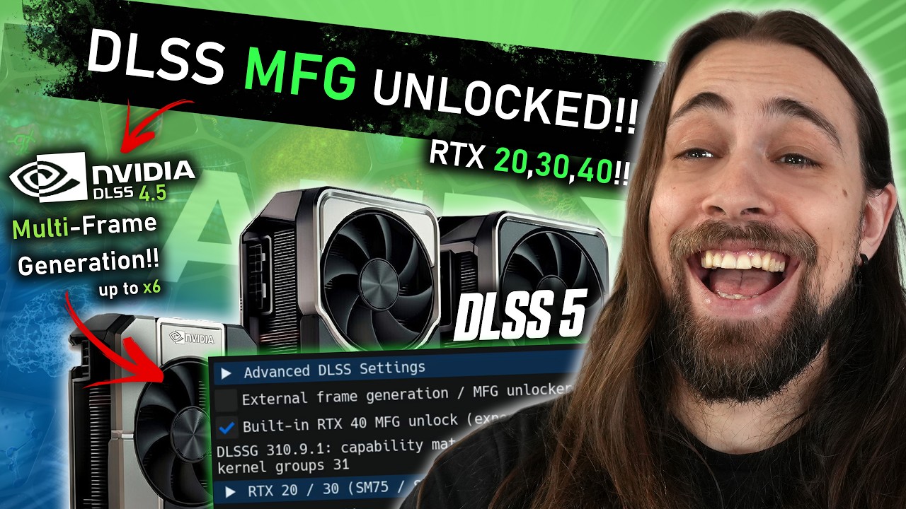DLSS 5 & Multi-Frame Generation for ALL RTX cards!! Easy Install Guide