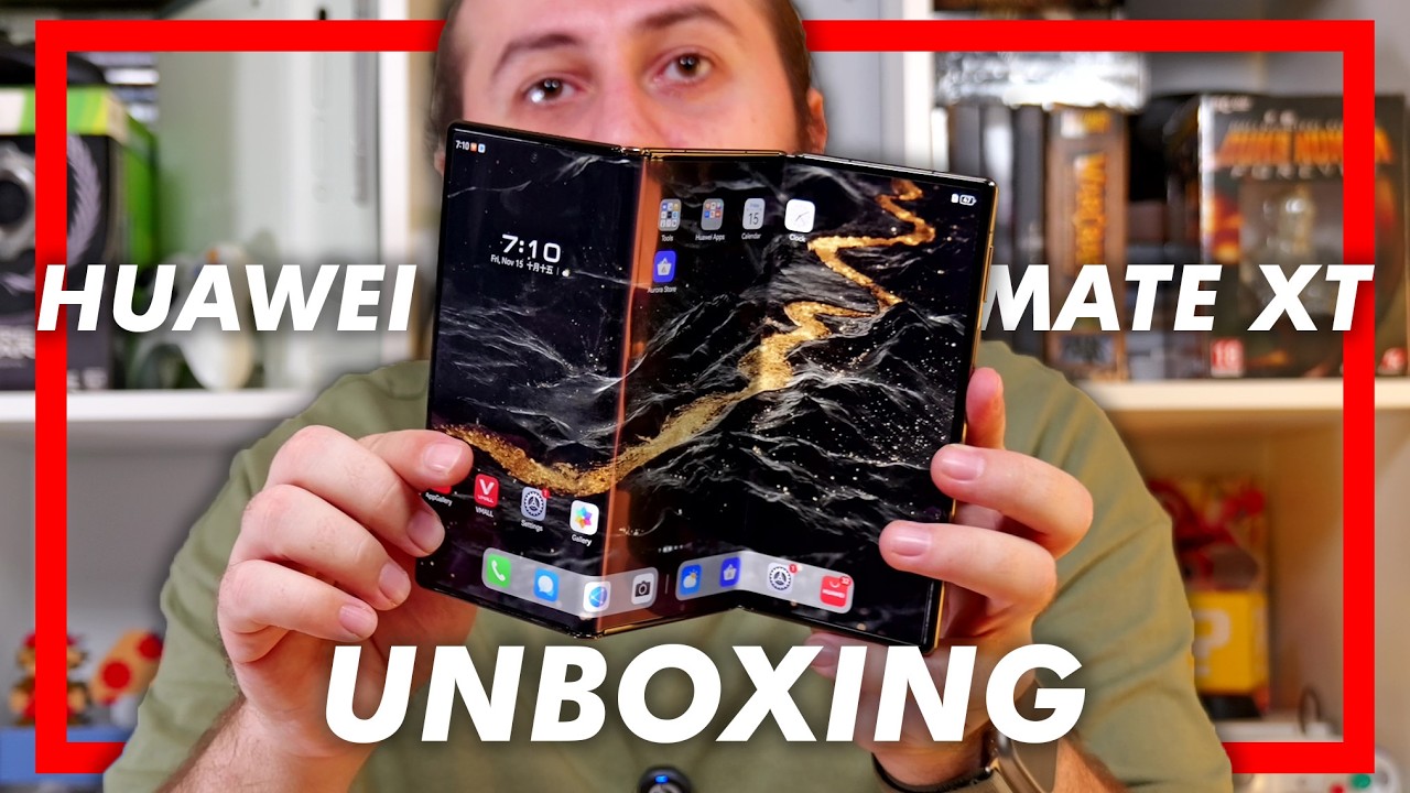 Primul tri-fold Huawei Mate XT a ajuns în România! Unboxing