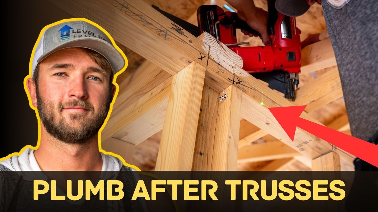 Nailing Walls Plumb After Trusses | Quick & Easy!