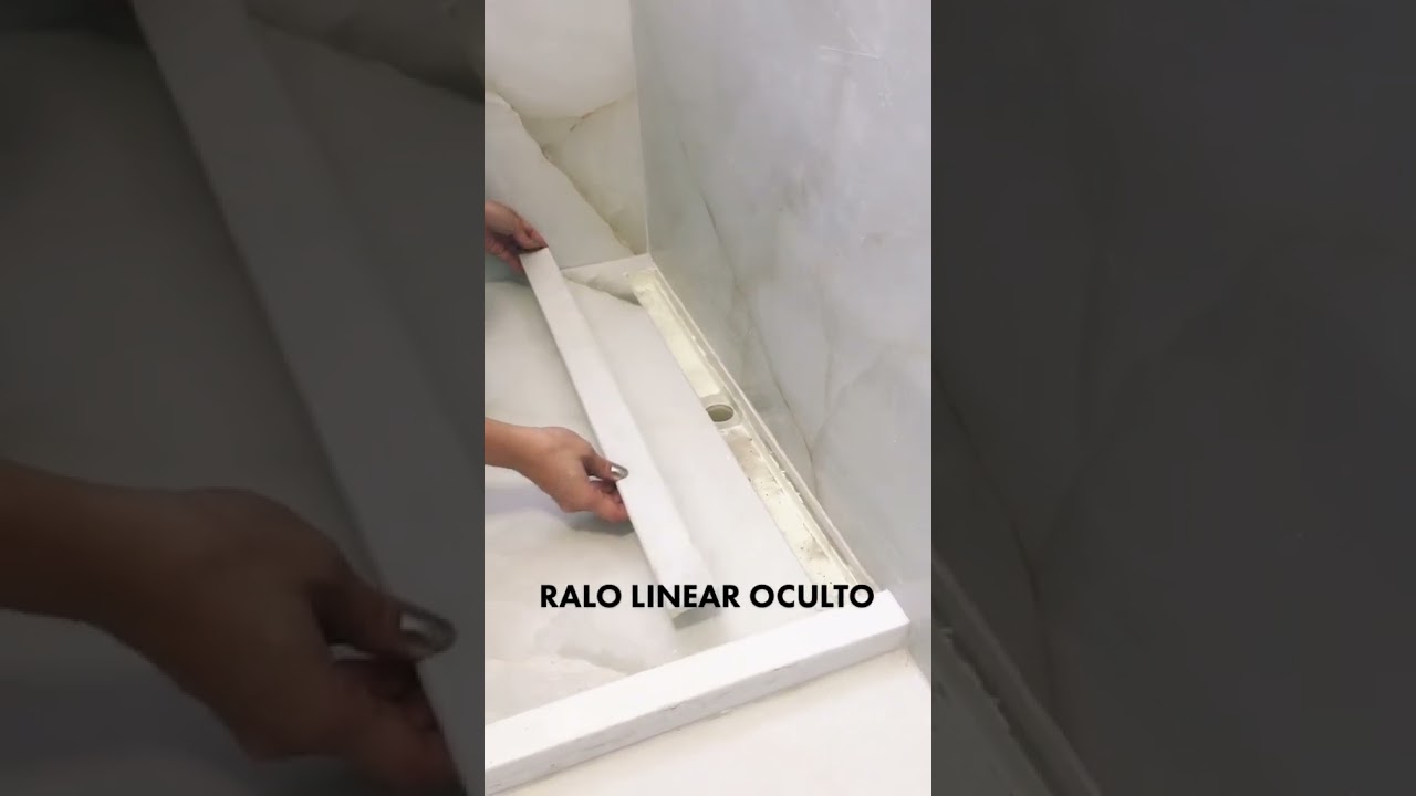 Ralo Linear Oculto Invis&iacute;vel Seca Piso De 6x50cm Banheiro #viral #novidades #arquitetura
