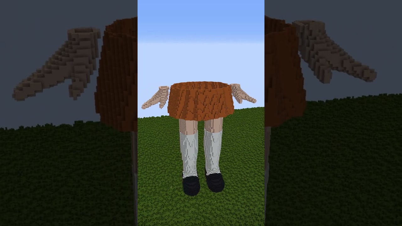 I BUILDED SQUID GAME DOLL IN MINECRAFT #squidgame #shorts #minecraft