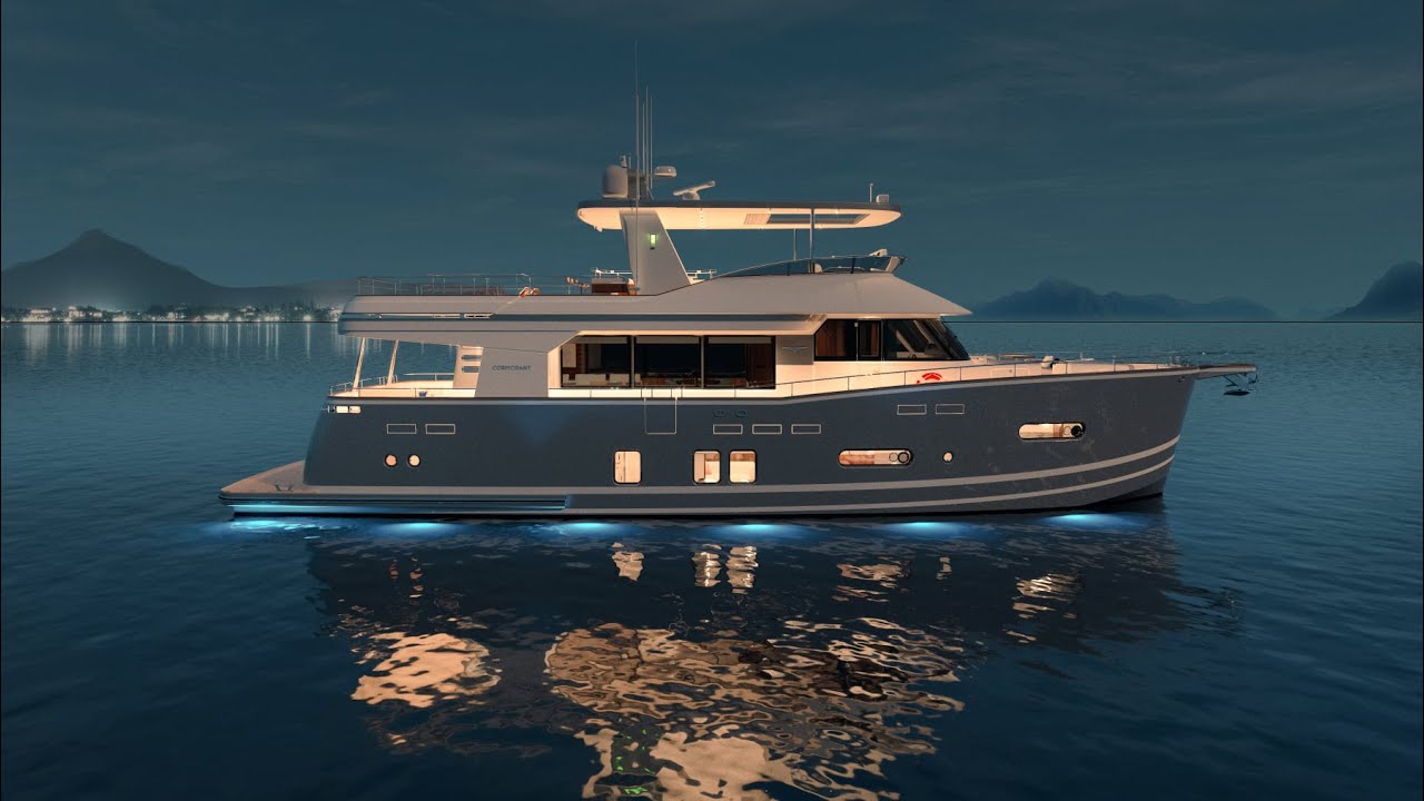 Cormorant Yachts luxury trawler building│Factory process video