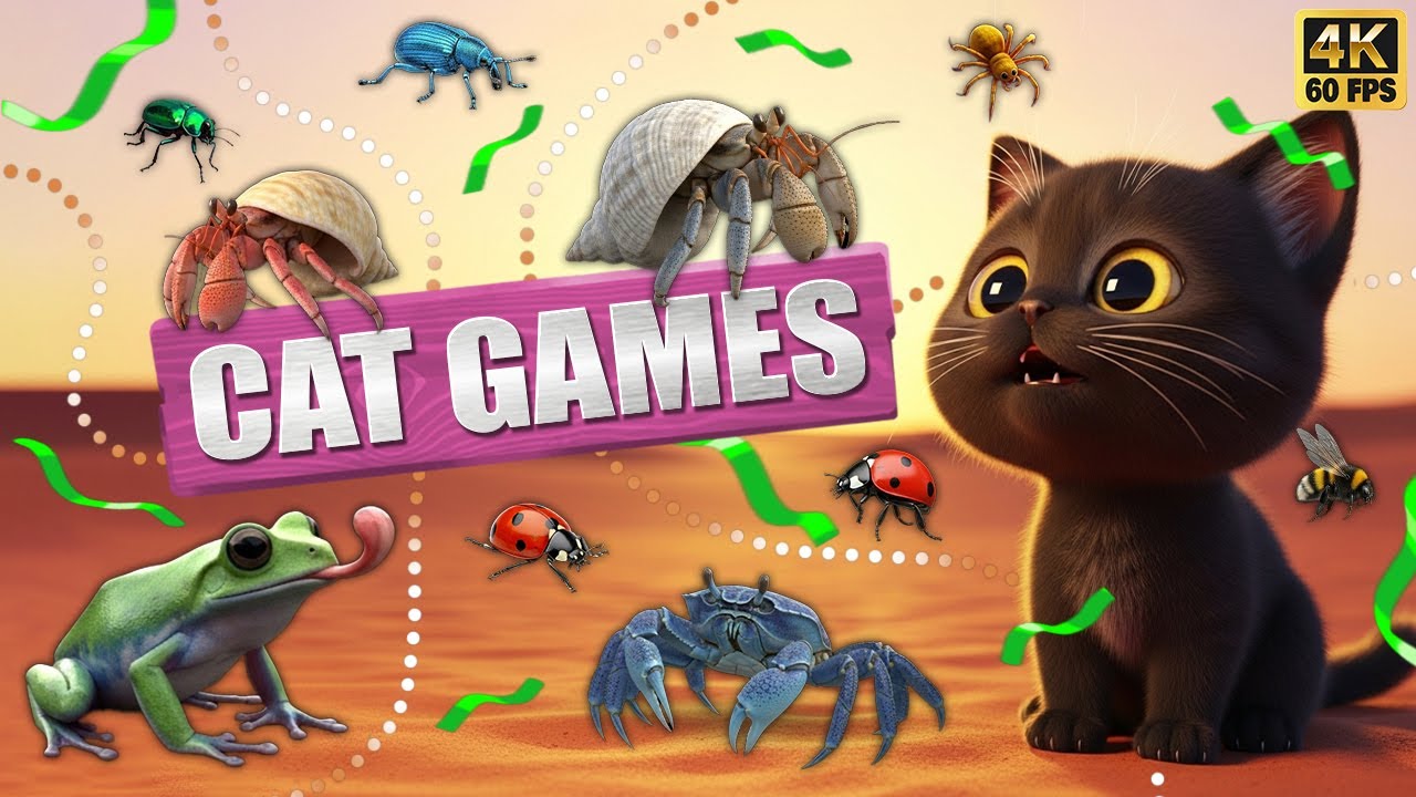 CAT GAMES 🐾3D Game for Cats | Video for Cats  – Ultimate CAT TV #97😻 4K60FPS