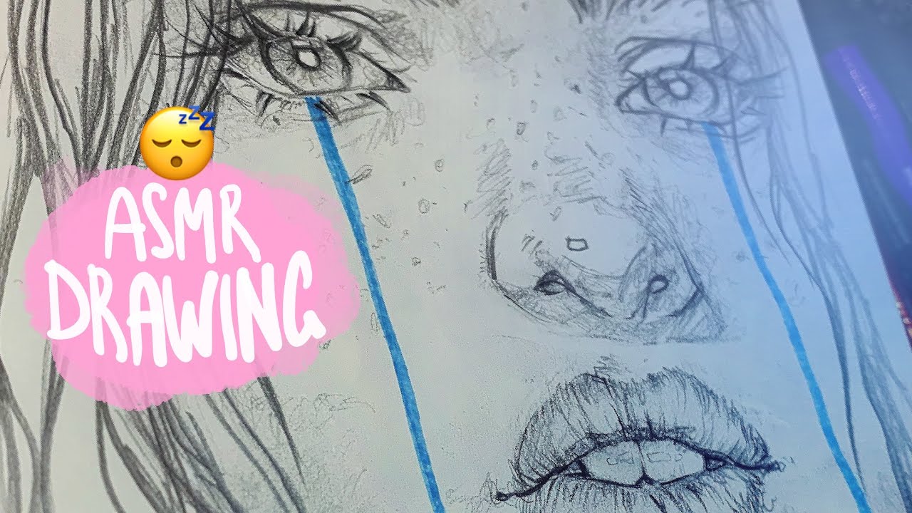 ASMR drawing portrait of Ellie Williams from Last of us game