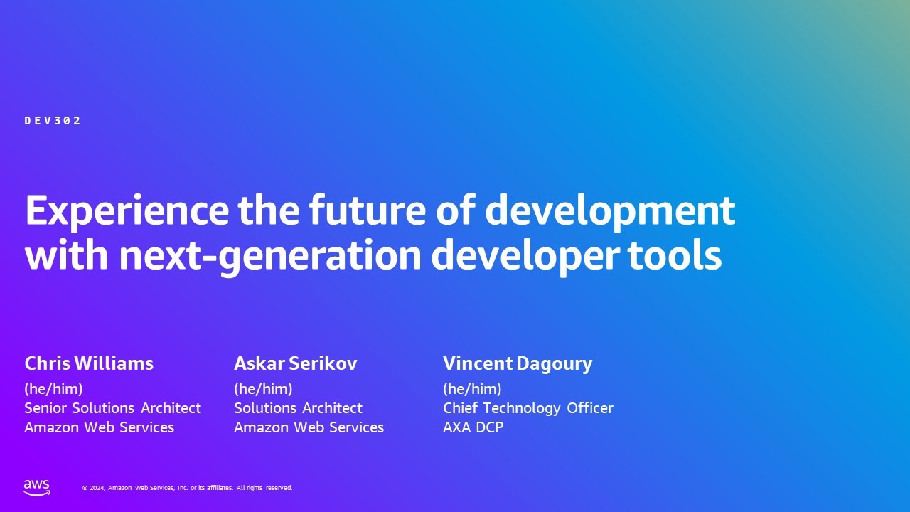 AWS Summit London 2024 - The future of development with next-generation developer tools (DOP302)