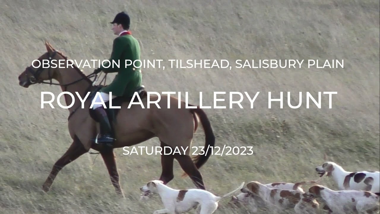 Royal Artillery Hunt on Salisbury Plain - 23 December 2023