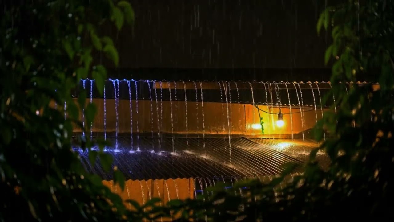 Monsoon Rain on a Rustic Village House | Cinematic Calming Rain Soundscape