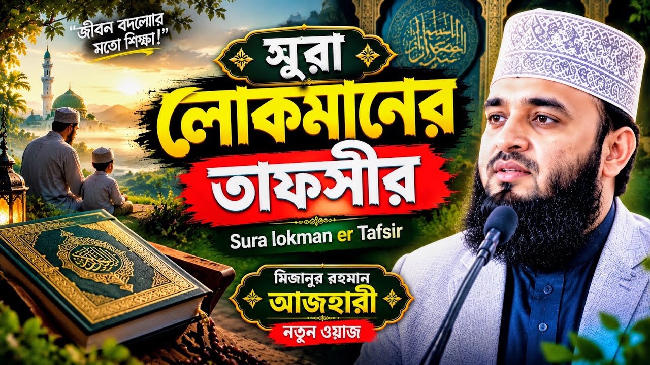 সূরা লোকমানের তাফসীর: মিজানুর রহমান আজহারী নতুন ওয়াজ | Sura lokman er tafsir mizanur rahman azhari
