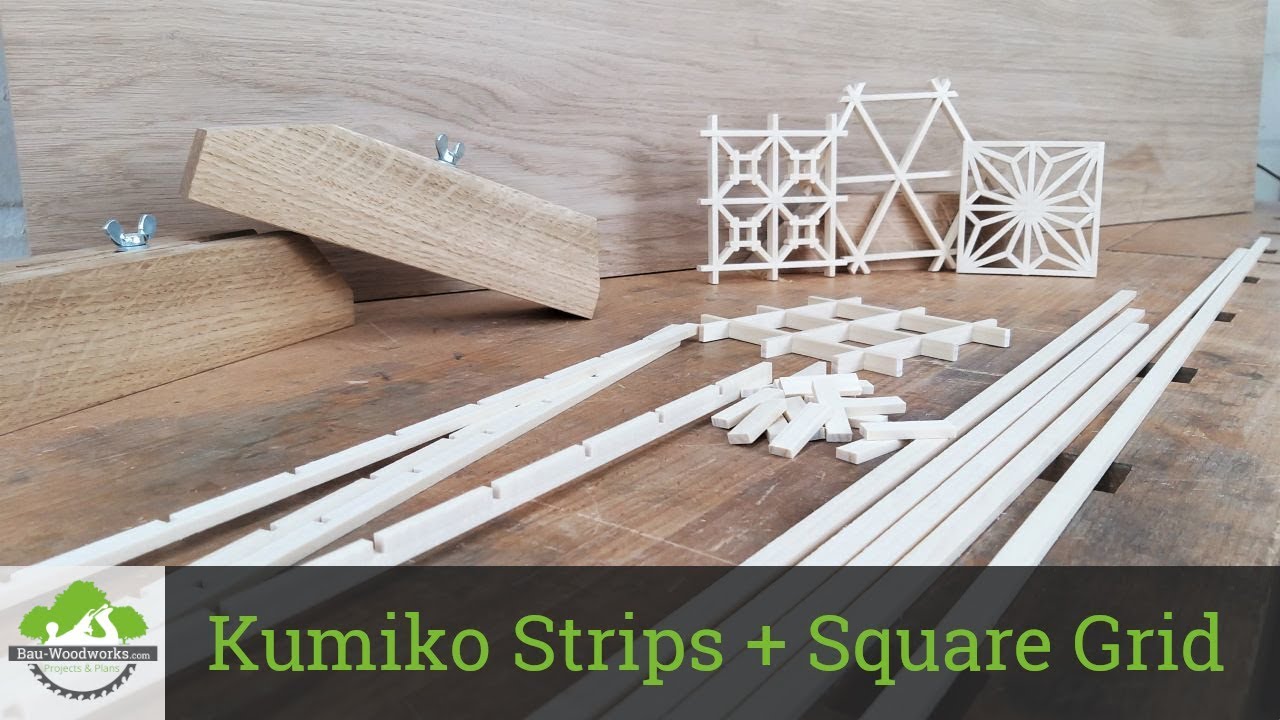 How to Kumiko: Strips & Square Grid on the table saw | Japanese Woodworking Skills | Bau-Woodworks