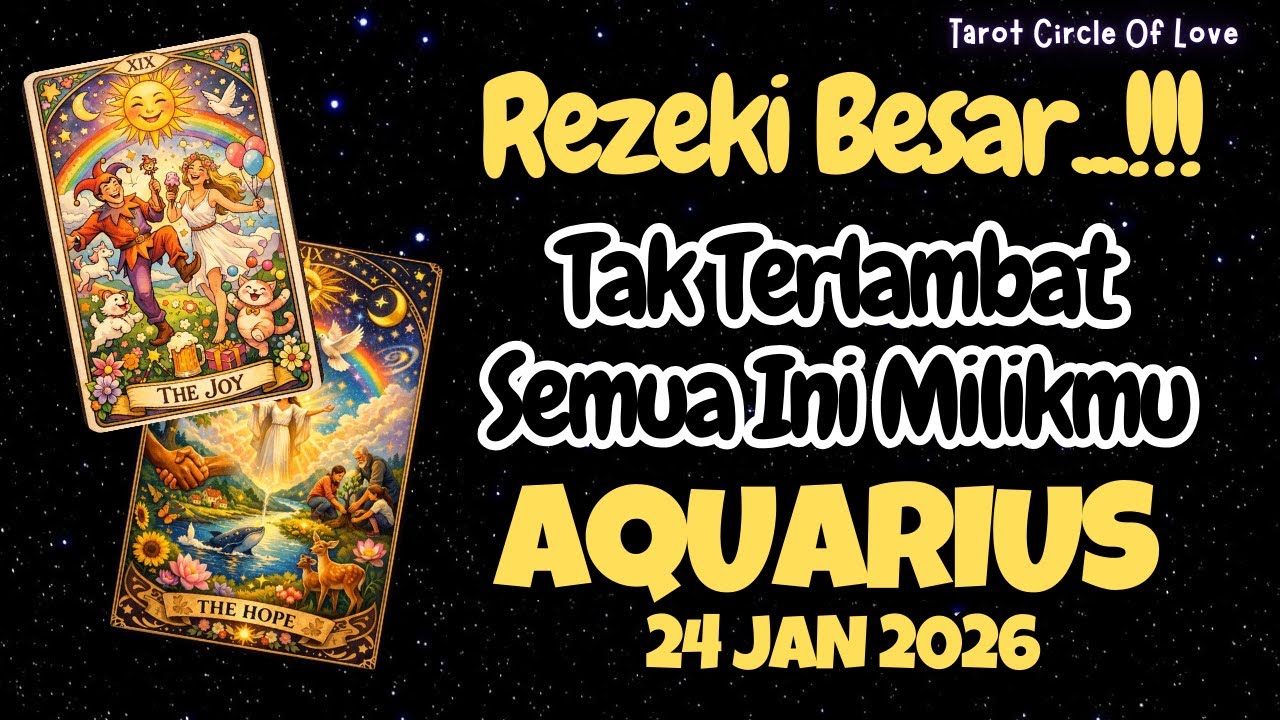 🌟 AQUARIUS REZEKI 24 JAN 2026🍀SESUATU YANG BESAR HADIR, BERSIAPLAH‼️