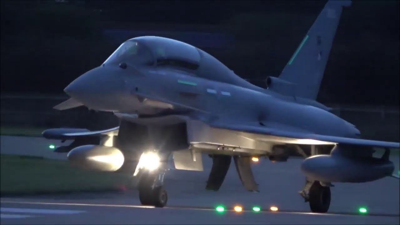 Plane Spotting At RAF Coningsby With The Sun Setting September 2020