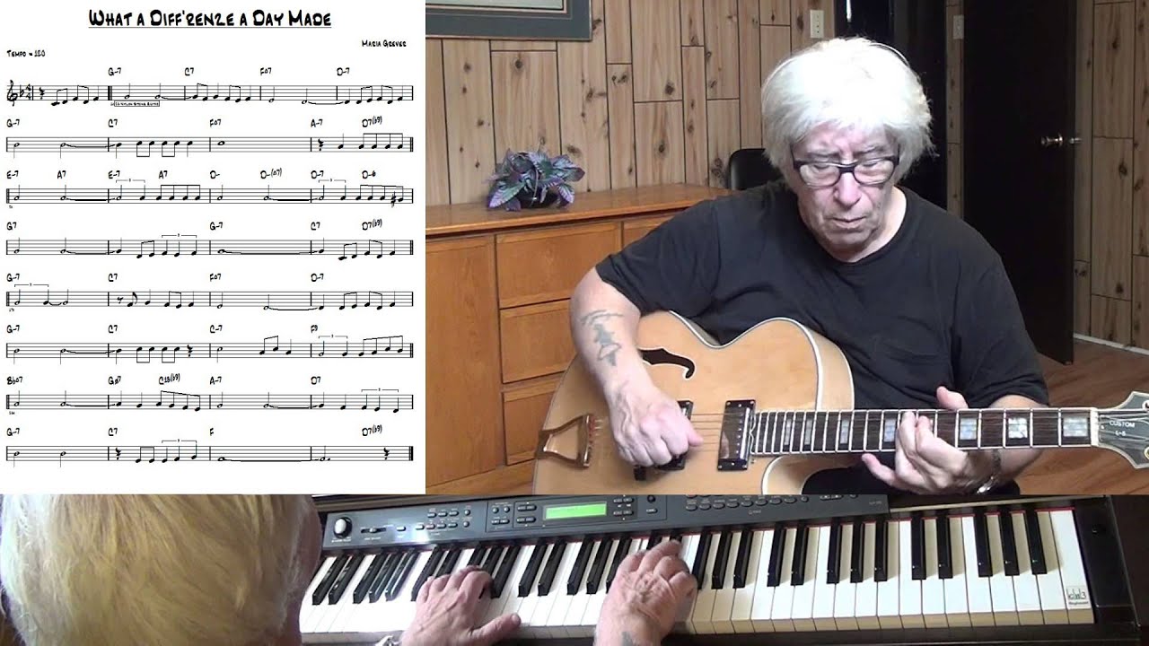 What A Difference A Day Made - Maria Grever -Jazz guitar & piano cover