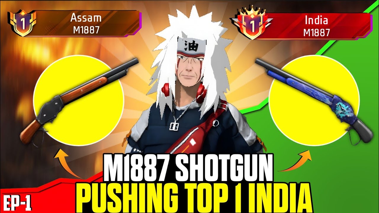 Pushing Top 1 Title In M1887 | Free Fire Solo Rank Pushing Tips And Tricks 🔥 Ep-1