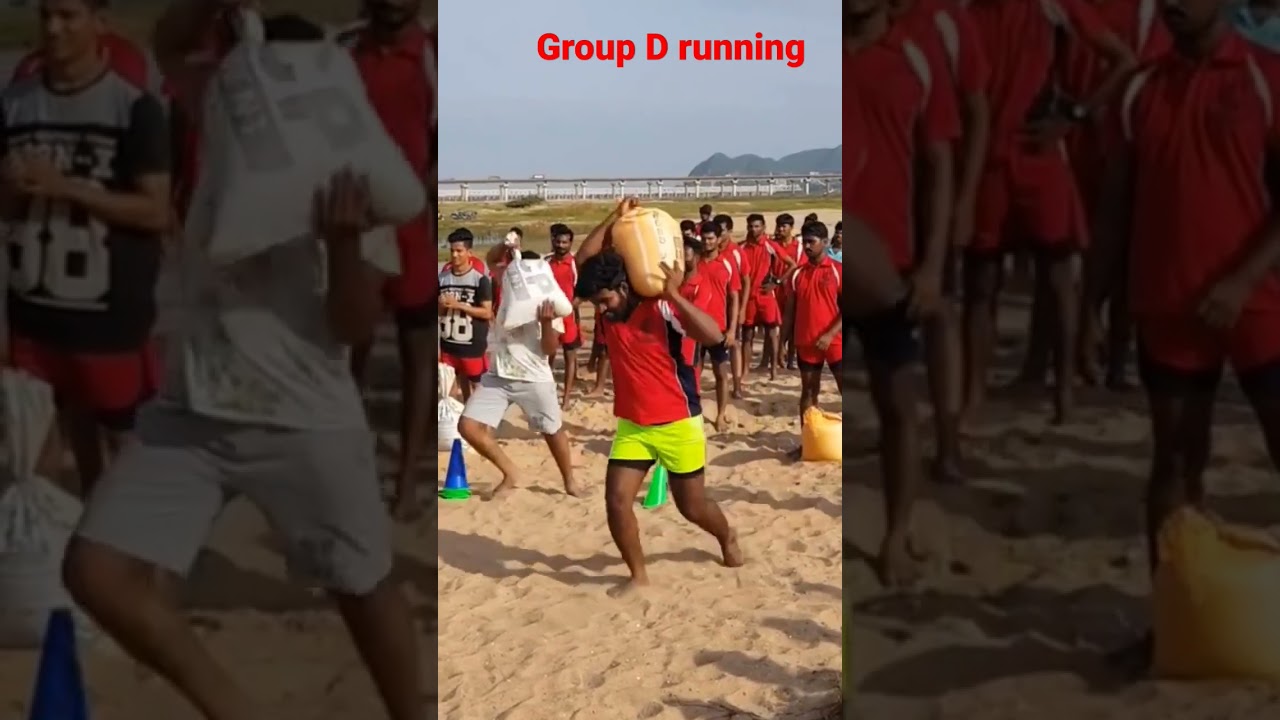 GROUP D physical event's coaching. 35 kg & 20 kg weight running