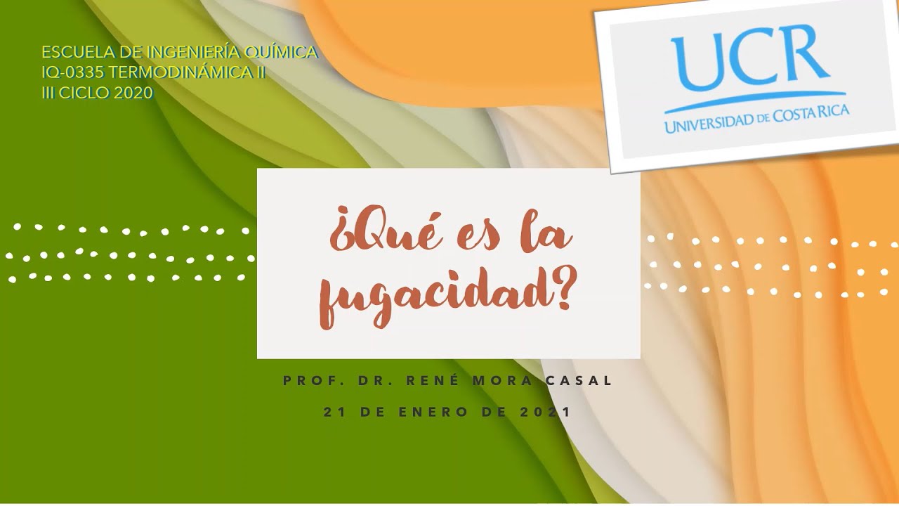 IMPERDIBLE Qué es la fugacidad (UCR, 21-1-2021)