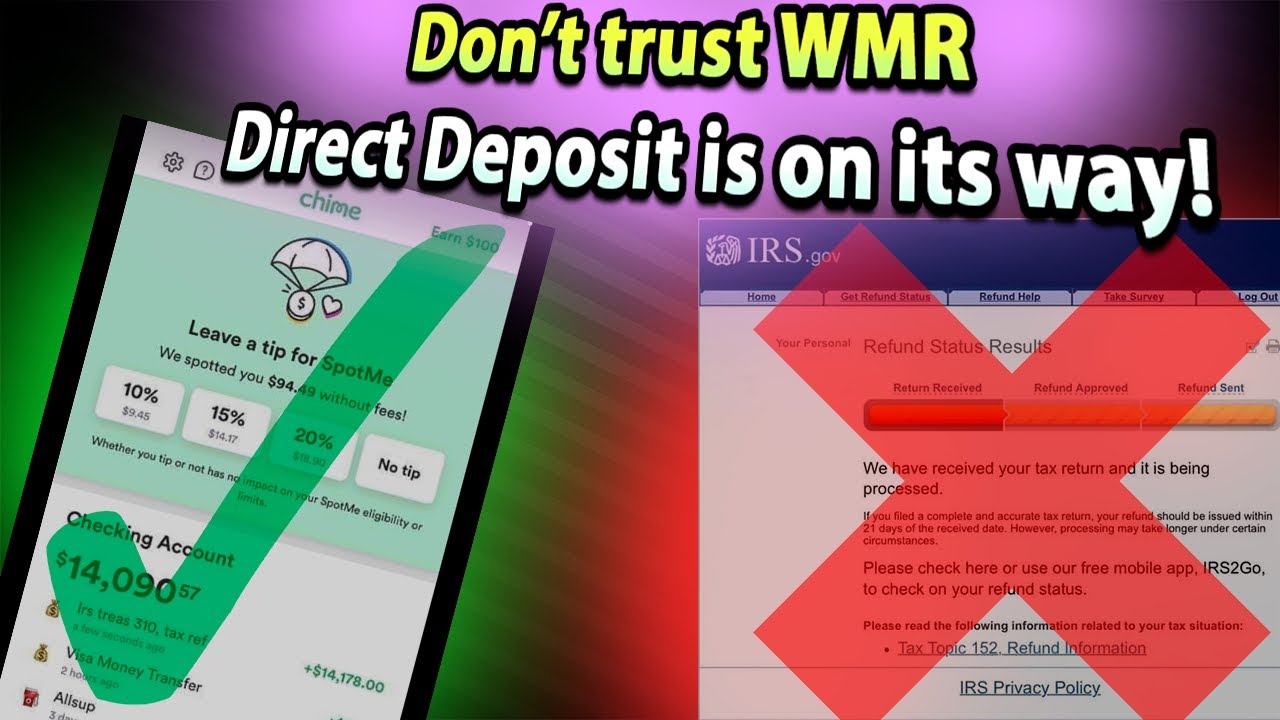 Federal Refund Pending even though WMR says different! Here&rsquo;s when you&rsquo;ll get IRS direct deposit!