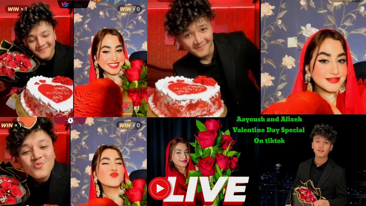 Aayoush And Alizeh / Valentine Day Special on Tiktok Live / Feb 14 👩‍❤️‍👨🌹#aayoushsinghthakuri