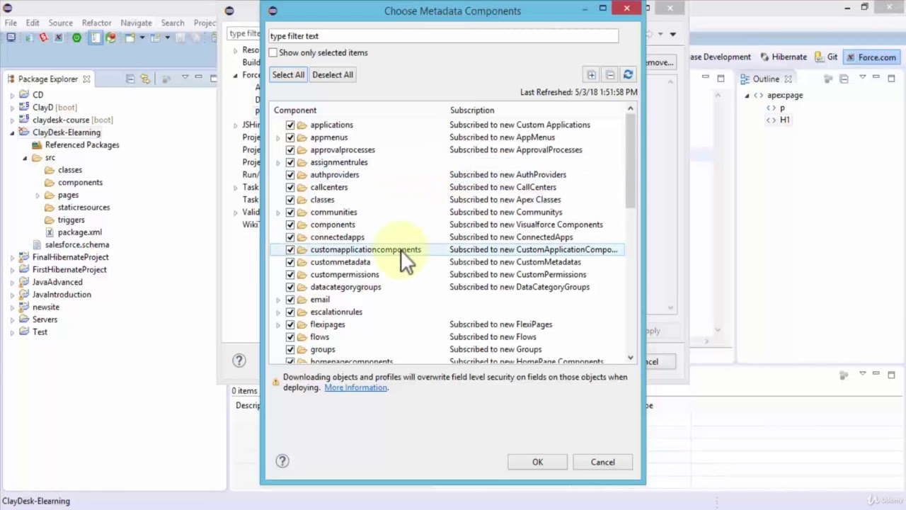 Synchronize Additional Metadata Components