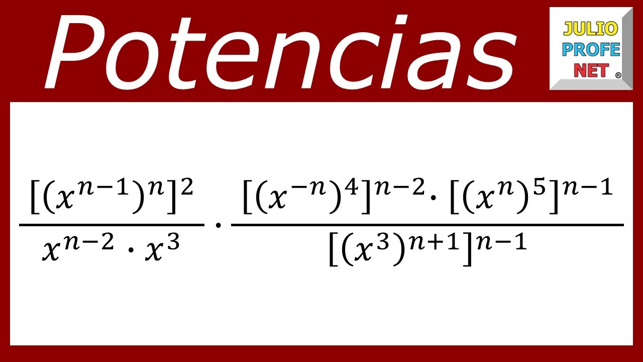 Simplificar expresiones algebraicas con potencias | Ej. 3 #julioprofe