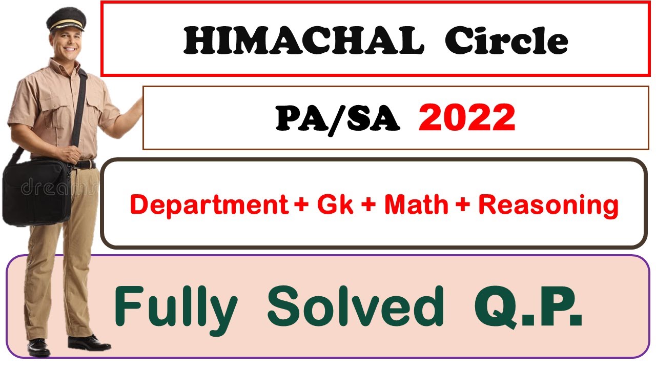 7. Himachal Circle 2022 PA/SA Solved Question Paper | In Both  Hindi & English #andhrapa #sa #pa #sa