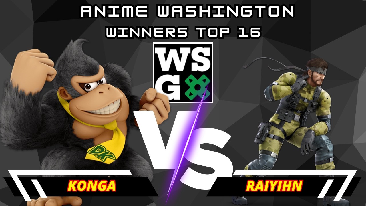 Konga (Donkey Kong) Vs. Raiyihn (Snake) | Anime Washington | Winners Top 16 | SSBU