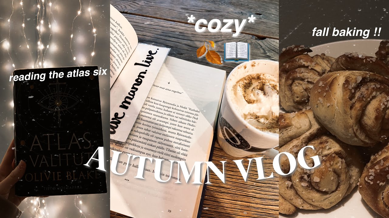 Уютный осенний видеоблог 🍂💌📖: кафе, чтение «Атласа шести» и осенняя выпечка!!