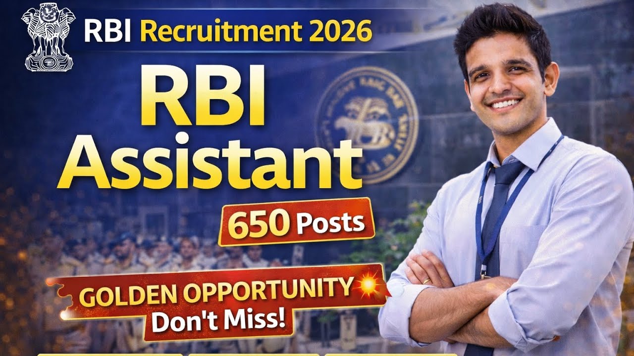 RBI RECRUITMENT 2026 | GOVERNMENT JOB VACANCY 2026 | RBI ASSISTANT 