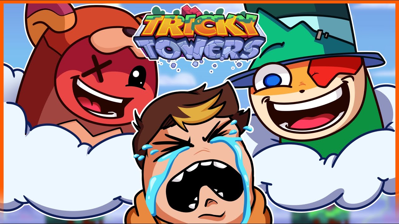 LAUGHING AT HOW BAD KYLE IS AT THIS GAME!!! 😂😂😂 [TRICKY TOWERS] w/CARTOONZ & KYLE