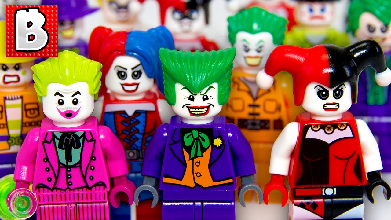 Every Lego Joker & Harley Quinn Minifigure Ever Made!!! Rare Dark Knight Joker Minifig | Collection