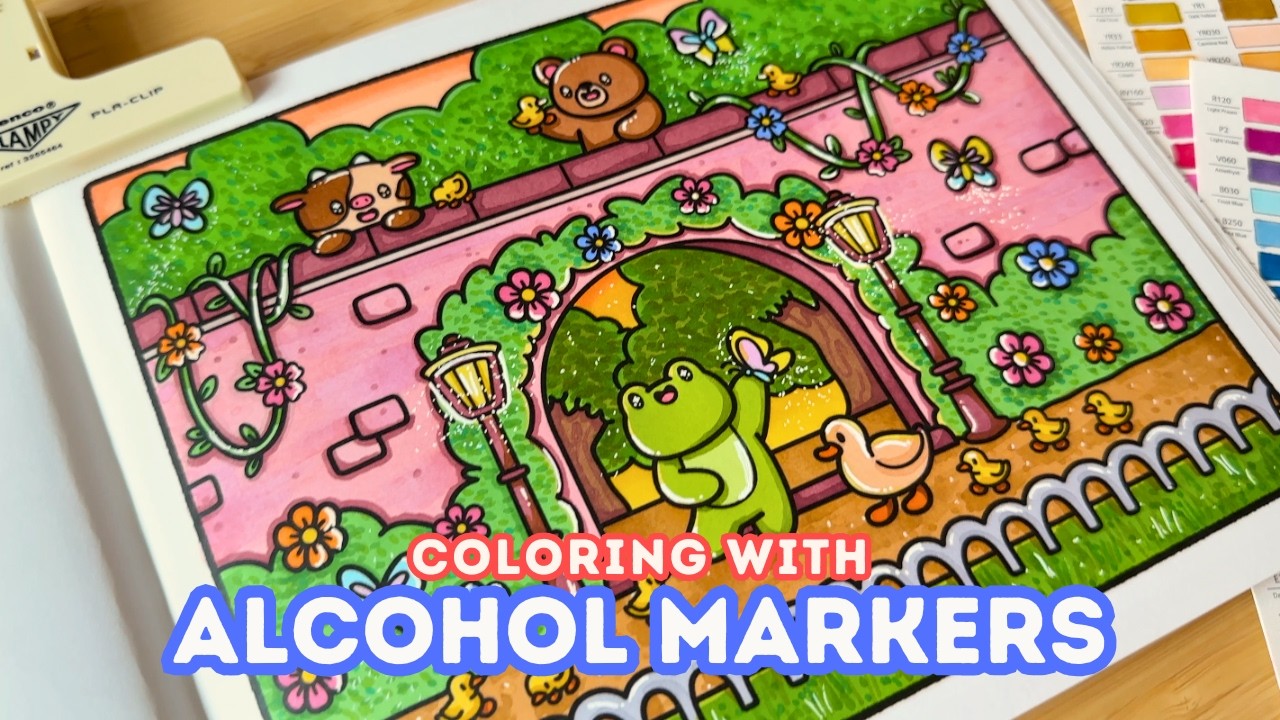 Alcohol Marker Coloring Process 🖍️ Let&rsquo;s Color!
