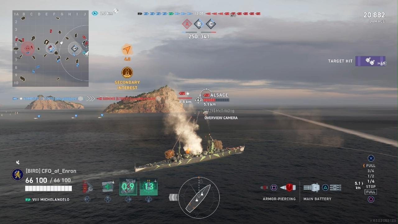 7 Kills and 265k Damage in the Michelangelo | World of Warships: Legends