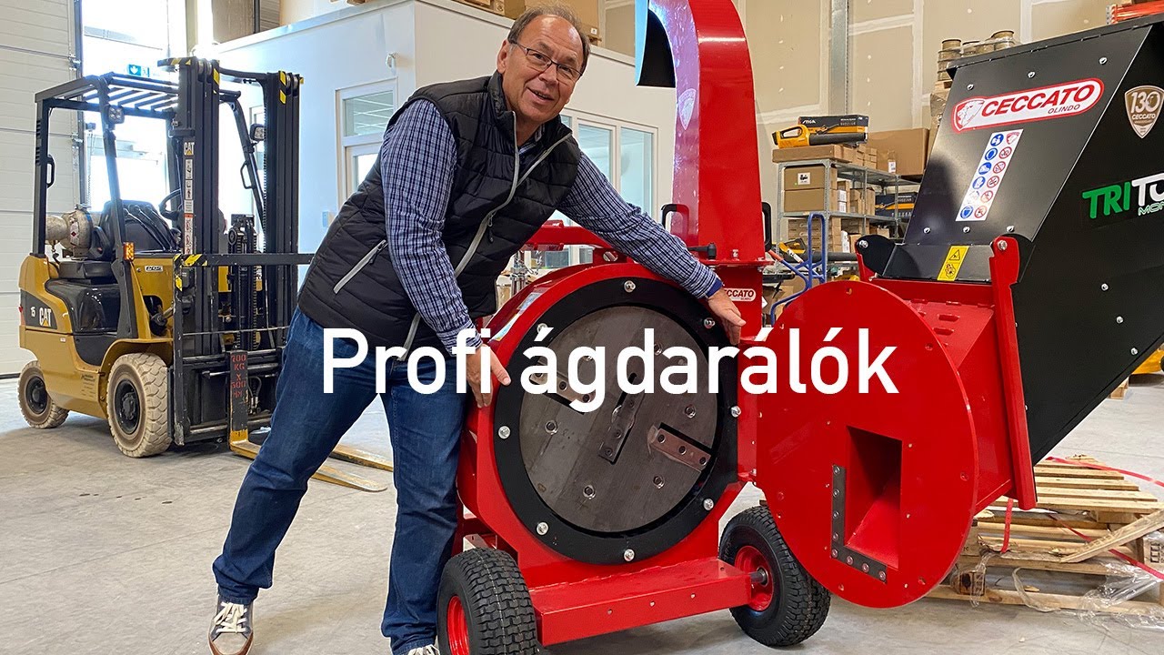 Professzionális ágdaráló gépek, a Ceccato Olindo Tritone gépcsalád választéka