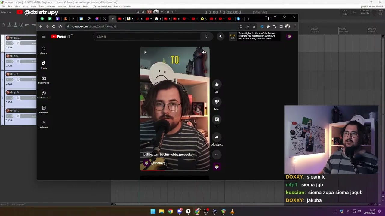 VOD z NA ŻYWO || Rozwijam pop punk demówkę od zera do hiciora